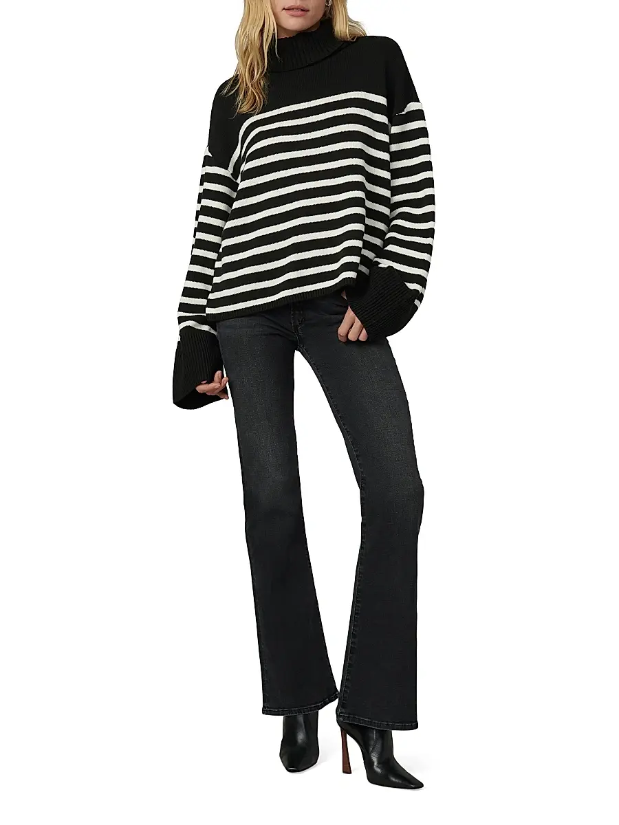 Joe's Jeans Women's The Penelope Striped Turtleneck Sweater | Thumbnail 2 Joe's Jeans Women's The Penelope Striped Turtleneck Sweater | Thumbnail 2