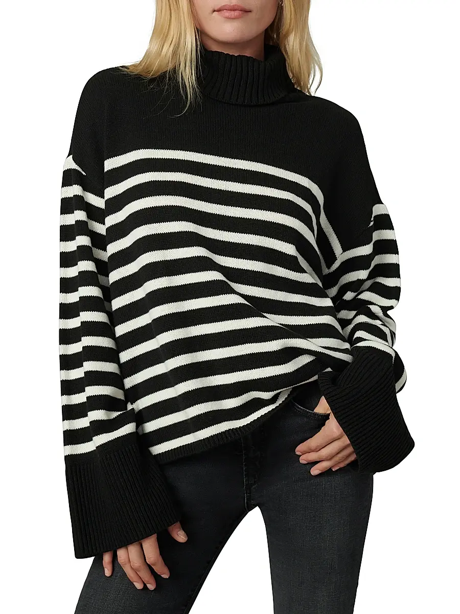 Joe's Jeans Women's The Penelope Striped Turtleneck Sweater | Thumbnail 3 Joe's Jeans Women's The Penelope Striped Turtleneck Sweater | Thumbnail 3