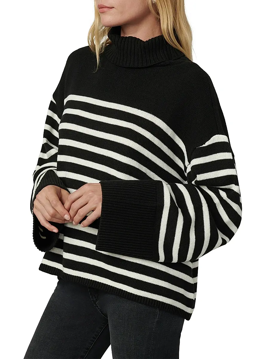 Joe's Jeans Women's The Penelope Striped Turtleneck Sweater | Thumbnail 4 Joe's Jeans Women's The Penelope Striped Turtleneck Sweater | Thumbnail 4