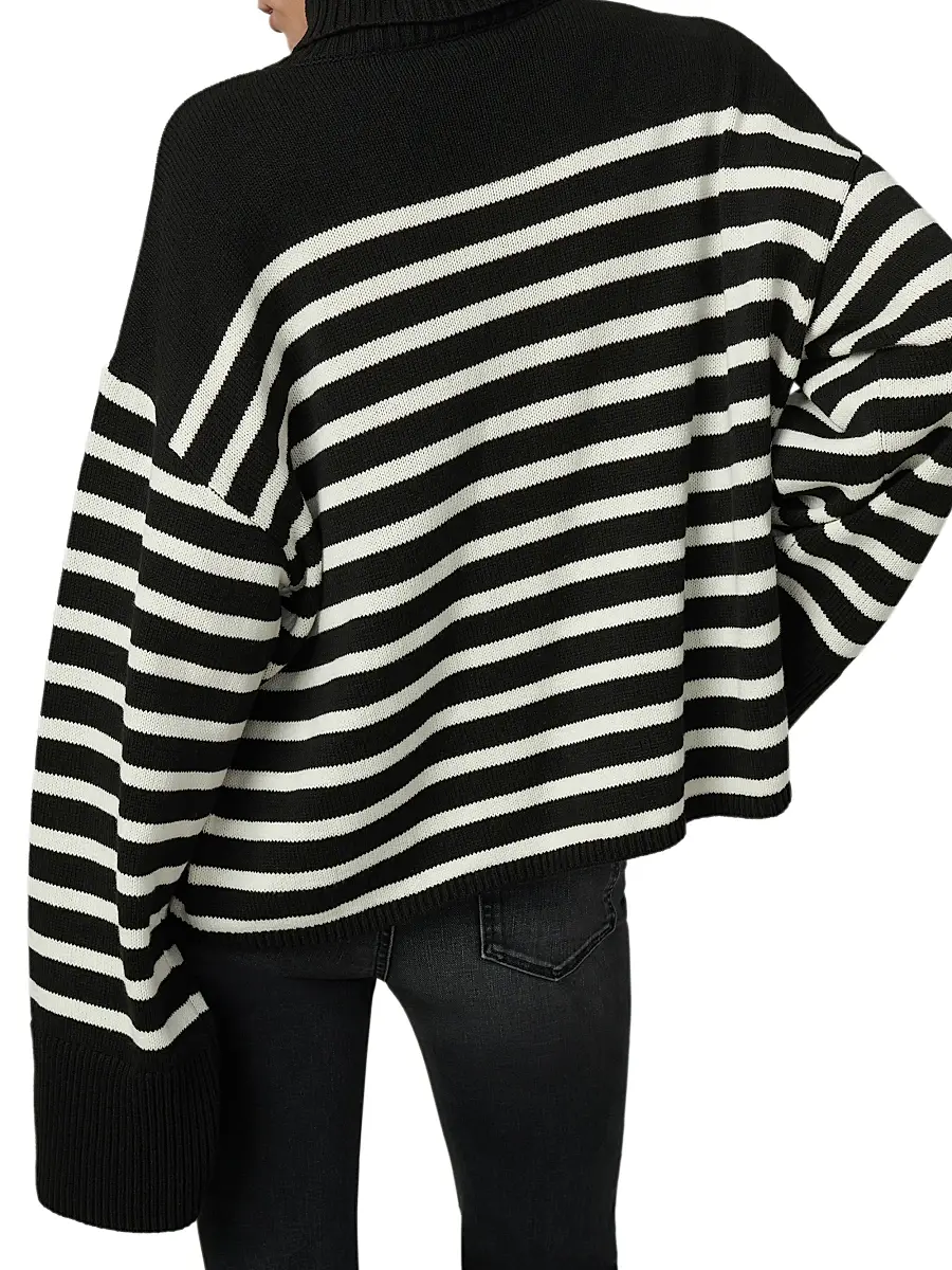 Joe's Jeans Women's The Penelope Striped Turtleneck Sweater | Thumbnail 5 Joe's Jeans Women's The Penelope Striped Turtleneck Sweater | Thumbnail 5