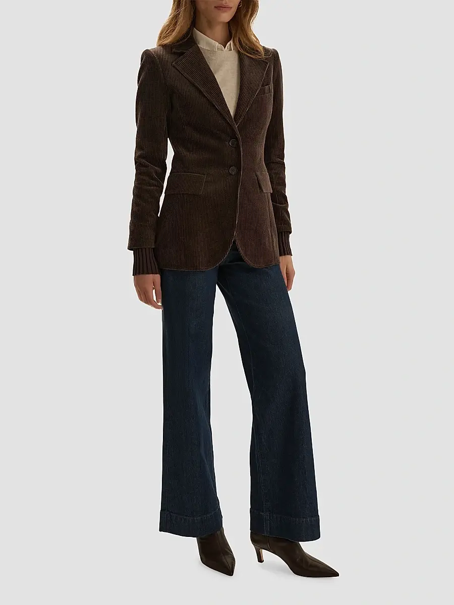 Favorite Daughter Women's The Cord City Cotton Corduroy Blazer | Thumbnail 2 Favorite Daughter Women's The Cord City Cotton Corduroy Blazer | Thumbnail 2