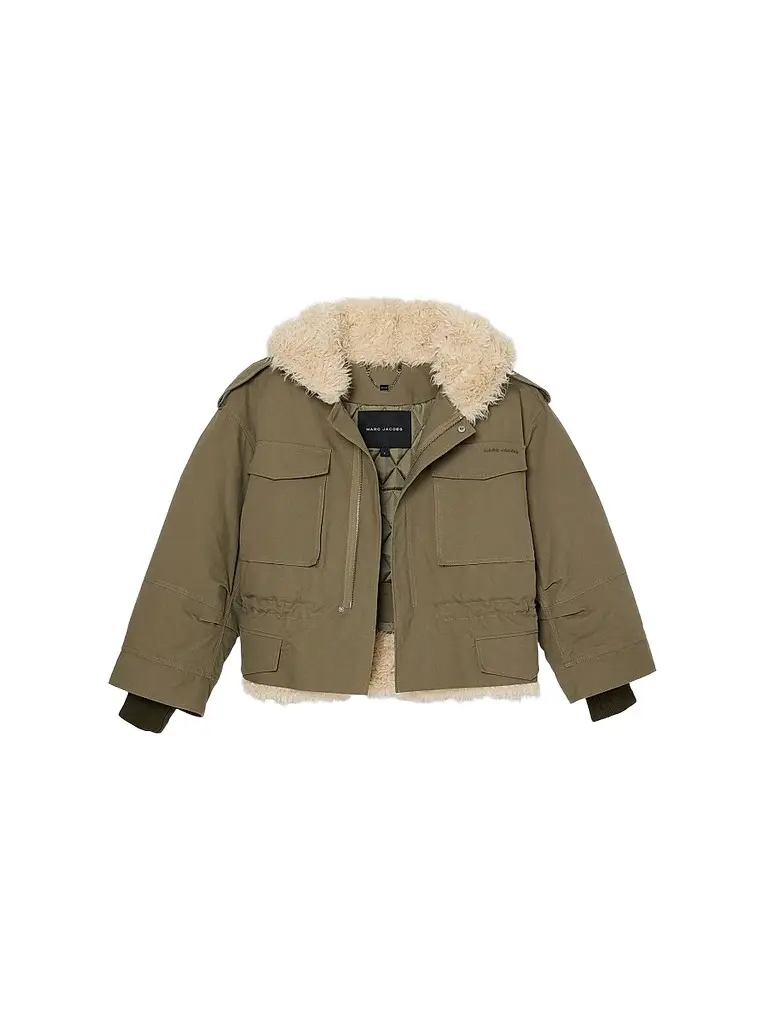 Marc Jacobs Women's Crop Cargo Parka - Utility Khaki | Image 1 Marc Jacobs Women's Crop Cargo Parka - Utility Khaki | Image 1