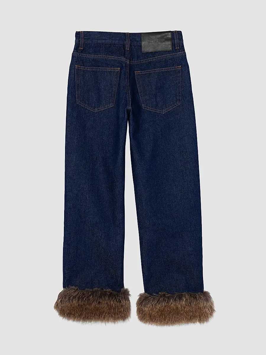 Marc Jacobs Women's Faux-Fur-Trimmed Crop Jeans | Thumbnail 6 Marc Jacobs Women's Faux-Fur-Trimmed Crop Jeans | Thumbnail 6