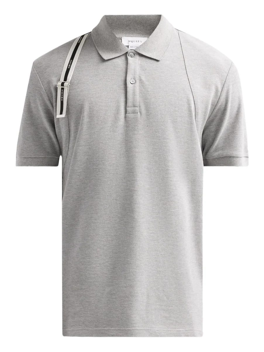 Alexander McQueen Men's Harness Cotton Polo Shirt