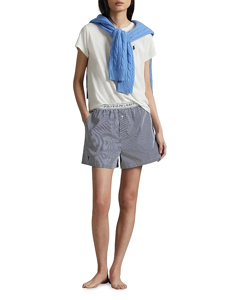 Polo Ralph Lauren Women's Shirting Stripes 2-Pack Striped Boxer Shorts | Thumbnail 2 Polo Ralph Lauren Women's Shirting Stripes 2-Pack Striped Boxer Shorts | Thumbnail 2