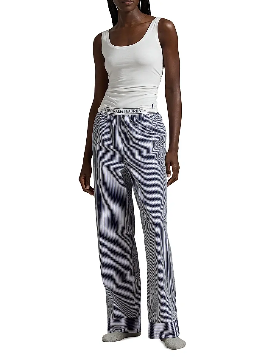 Polo Ralph Lauren Women's Shirting Stripes Striped Cotton Pants | Thumbnail 2 Polo Ralph Lauren Women's Shirting Stripes Striped Cotton Pants | Thumbnail 2