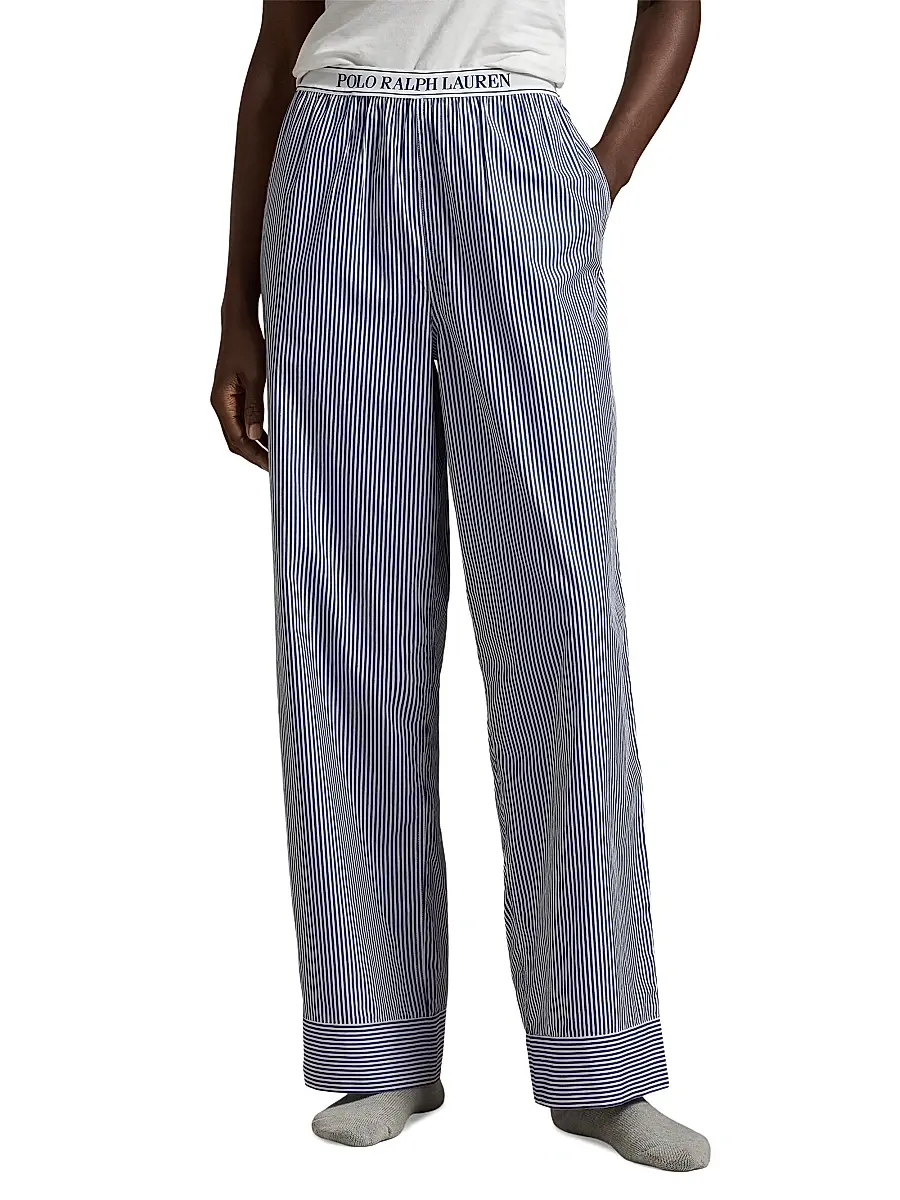 Polo Ralph Lauren Women's Shirting Stripes Striped Cotton Pants | Thumbnail 3 Polo Ralph Lauren Women's Shirting Stripes Striped Cotton Pants | Thumbnail 3