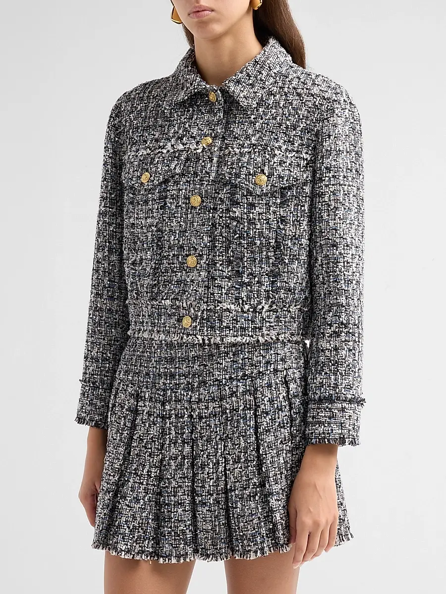 Alice + Olivia Women's Chloe Cropped Boxy Jacket | Thumbnail 4 Alice + Olivia Women's Chloe Cropped Boxy Jacket | Thumbnail 4