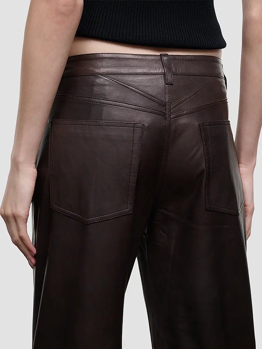 Staud Women's Gus Leather Pants | Thumbnail 4 Staud Women's Gus Leather Pants | Thumbnail 4
