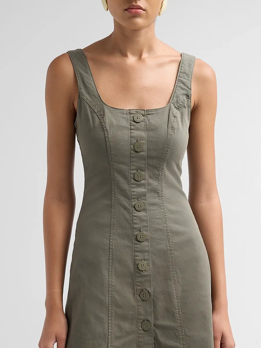 L'Agence Women's Maris A-Line Button-Front Mini Dress | Thumbnail 5