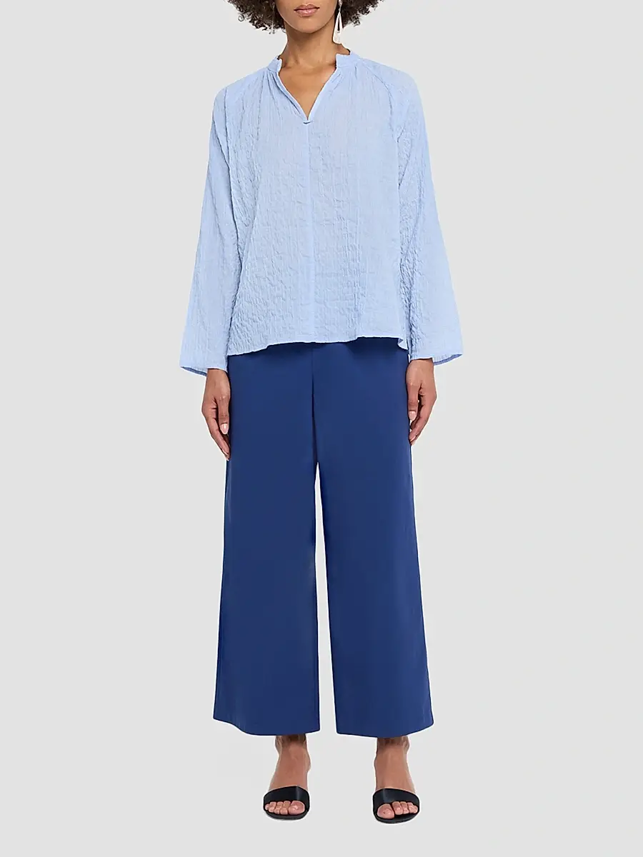 Eileen Fisher Women's Puckered Raglan-Sleeve Top | Thumbnail 2