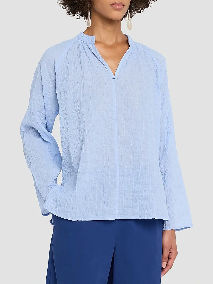 Eileen Fisher Women's Puckered Raglan-Sleeve Top | Thumbnail 4