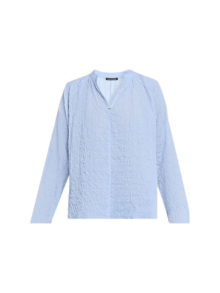 Eileen Fisher Women's Puckered Raglan-Sleeve Top - Cornflower | Image 1 Eileen Fisher Women's Puckered Raglan-Sleeve Top - Cornflower | Image 1