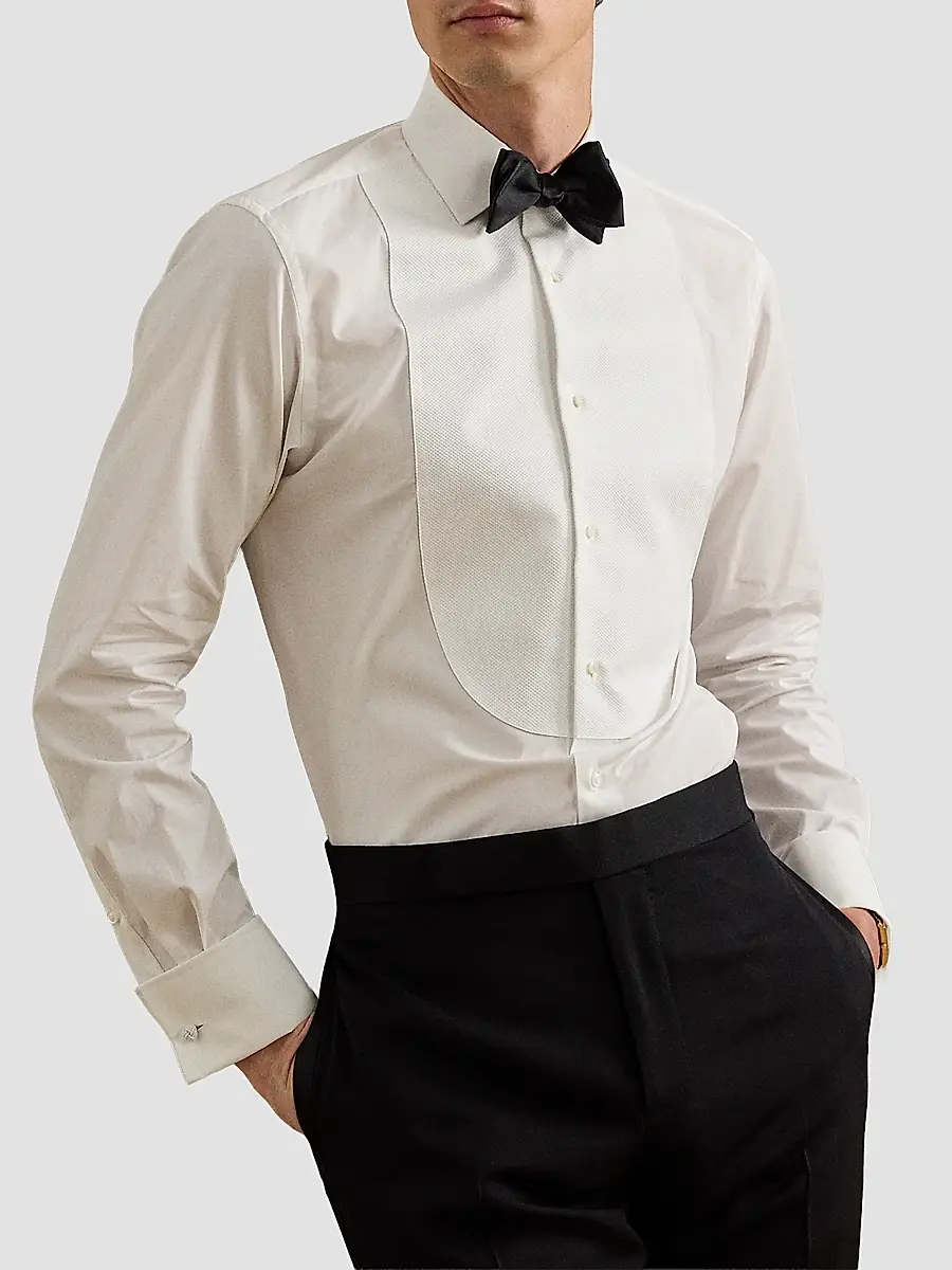Ralph Lauren Purple Label Men's Sea Island Cotton Poplin Tuxedo Shirt | Thumbnail 2 Ralph Lauren Purple Label Men's Sea Island Cotton Poplin Tuxedo Shirt | Thumbnail 2
