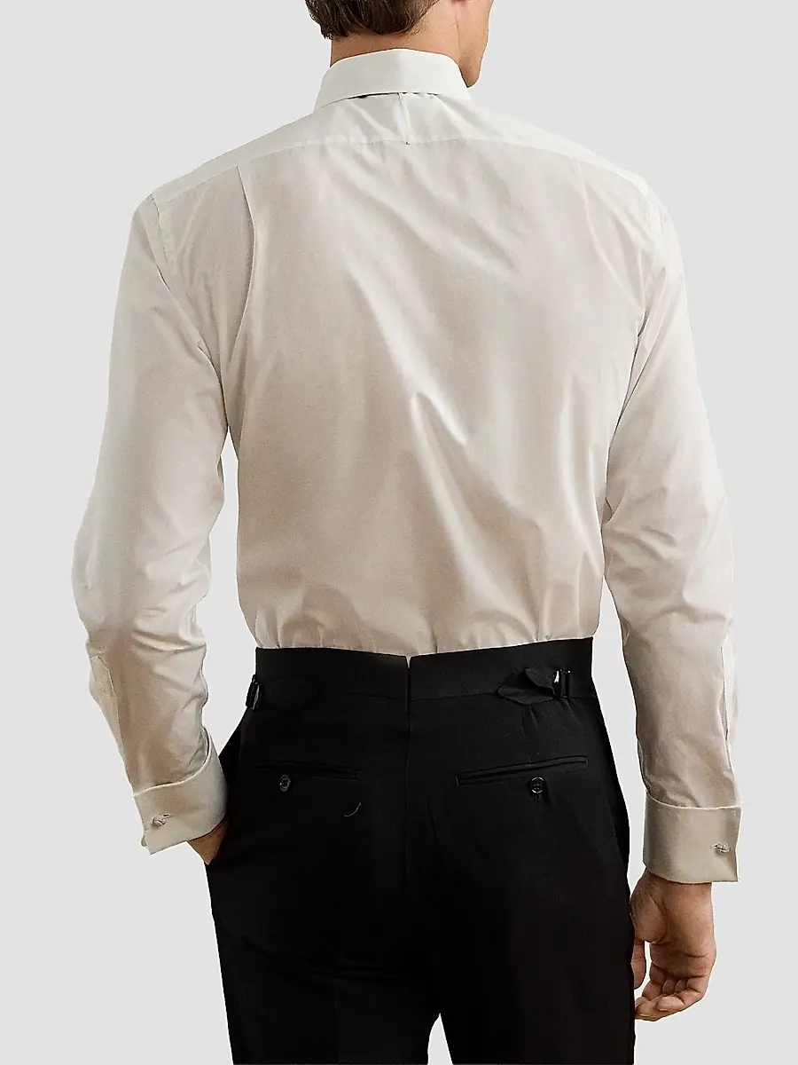Ralph Lauren Purple Label Men's Sea Island Cotton Poplin Tuxedo Shirt | Thumbnail 3 Ralph Lauren Purple Label Men's Sea Island Cotton Poplin Tuxedo Shirt | Thumbnail 3
