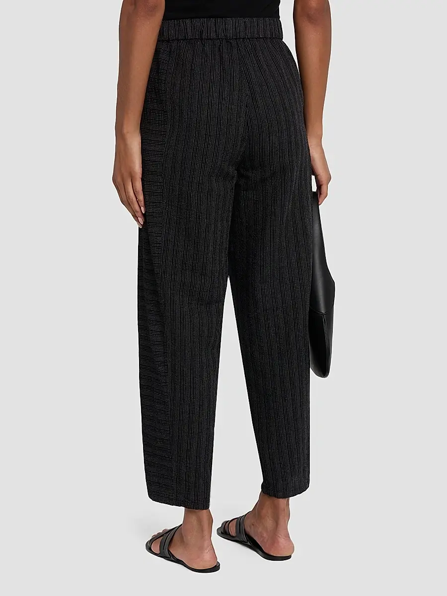 Eileen Fisher Women's Lantern Stripe Stitch Cotton-Blend Pants | Thumbnail 3 Eileen Fisher Women's Lantern Stripe Stitch Cotton-Blend Pants | Thumbnail 3