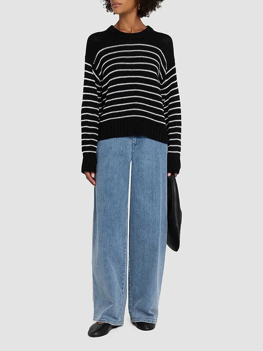 Eileen Fisher Women's Roomy Wide-Leg Denim Trousers | Thumbnail 2 Eileen Fisher Women's Roomy Wide-Leg Denim Trousers | Thumbnail 2