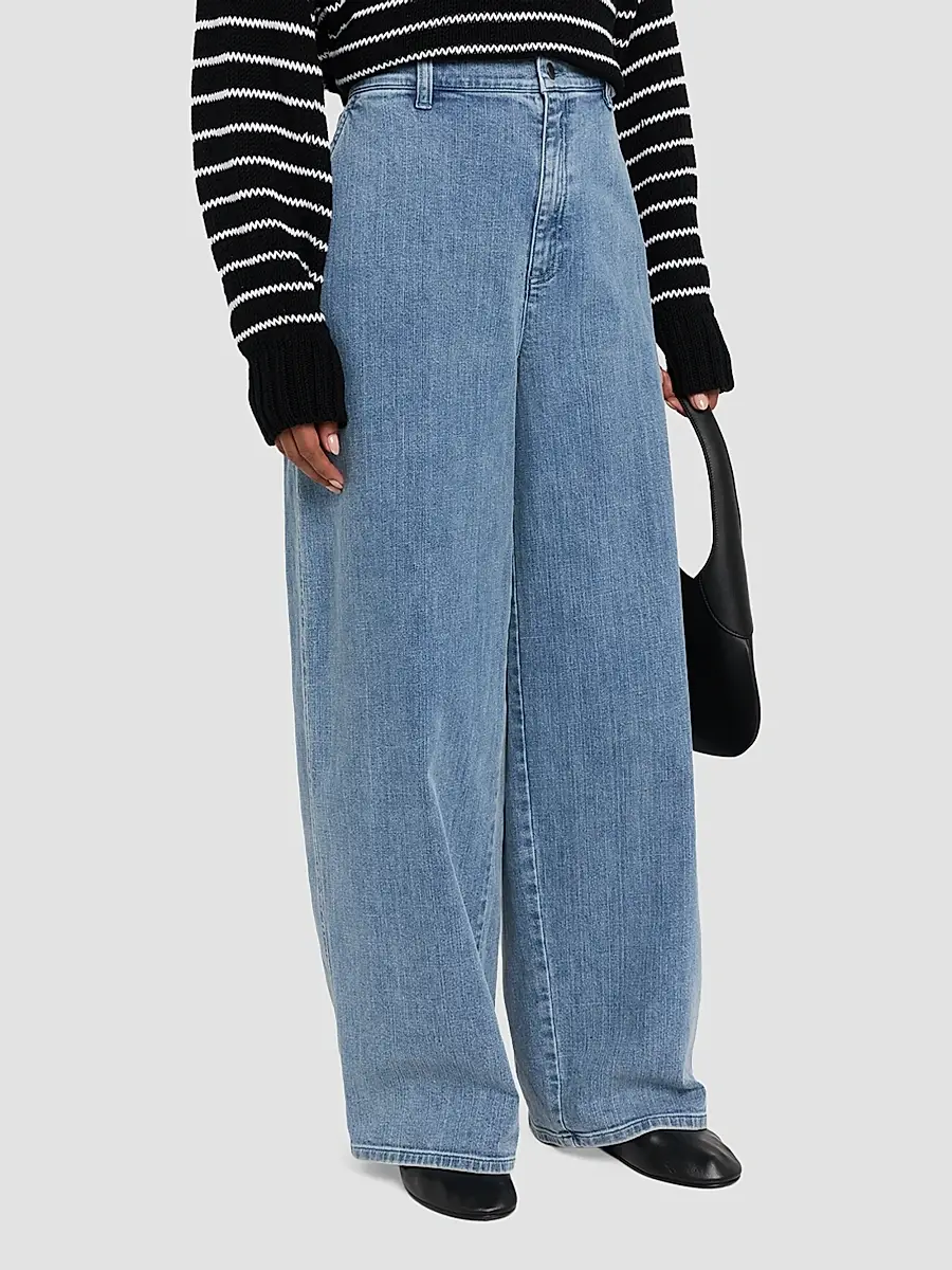 Eileen Fisher Women's Roomy Wide-Leg Denim Trousers | Thumbnail 4 Eileen Fisher Women's Roomy Wide-Leg Denim Trousers | Thumbnail 4