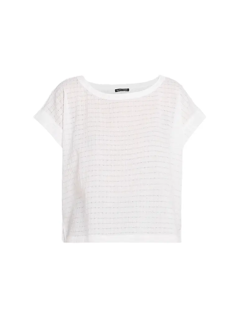 Eileen Fisher Women's Cotton Voile Box T-Shirt - White | Image 1 Eileen Fisher Women's Cotton Voile Box T-Shirt - White | Image 1