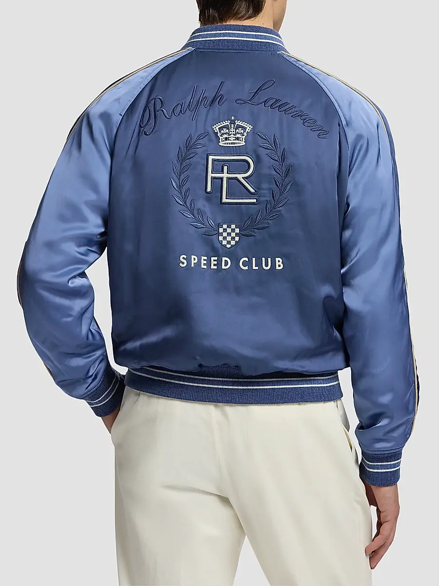 Ralph Lauren Purple Label Men's Damon Reversible Satin Bomber Jacket | Thumbnail 2 Ralph Lauren Purple Label Men's Damon Reversible Satin Bomber Jacket | Thumbnail 2