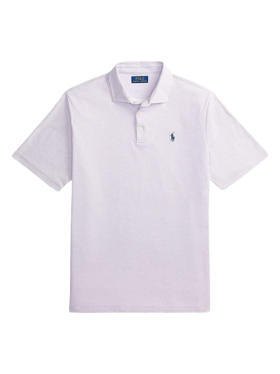 Polo Ralph Lauren Men's Houndstooth Cotton Interlock Short-Sleeve Polo Shirt