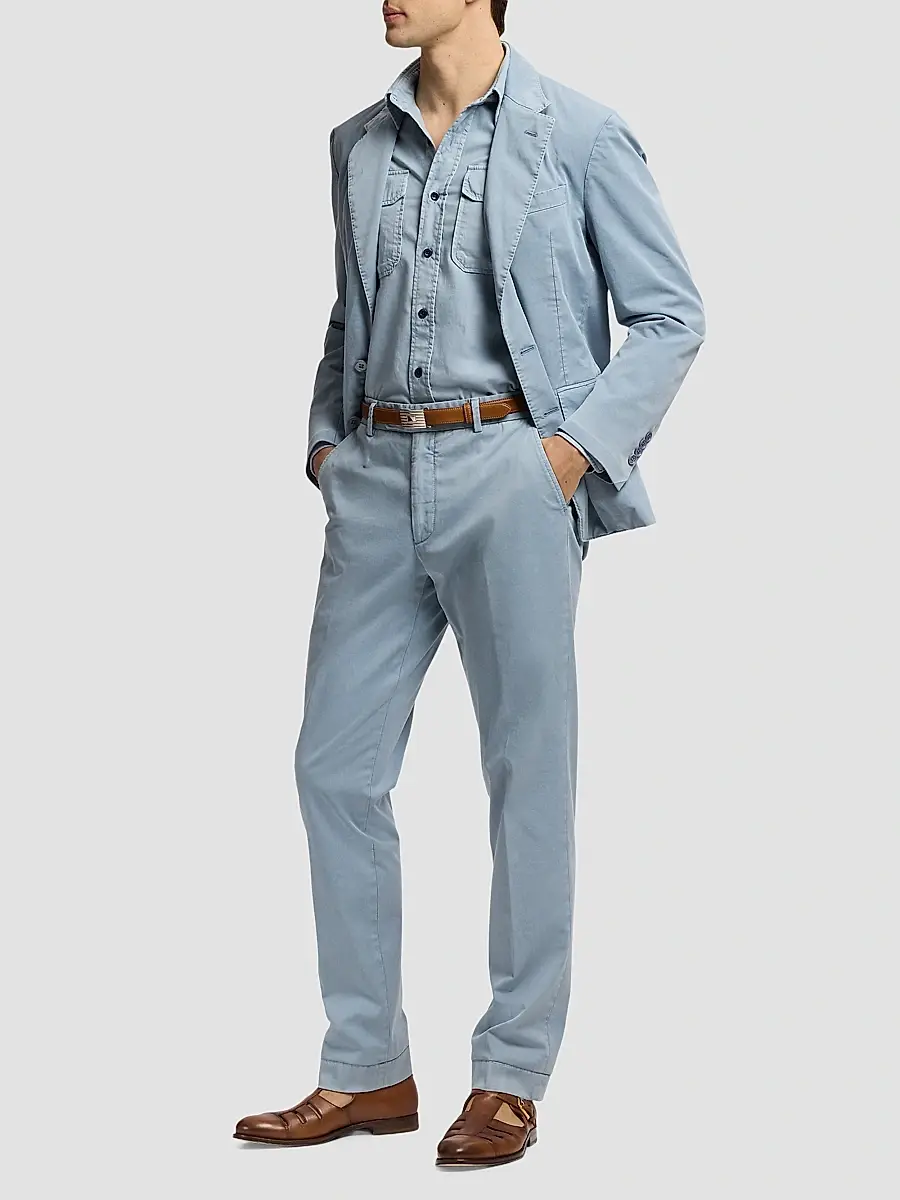 Ralph Lauren Purple Label Men's Hand-Tailored Garment-Dyed Chino Trousers | Thumbnail 2 Ralph Lauren Purple Label Men's Hand-Tailored Garment-Dyed Chino Trousers | Thumbnail 2