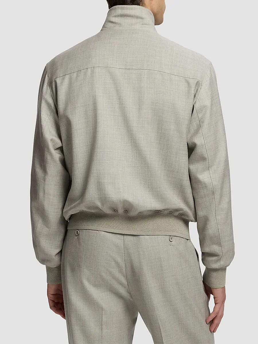Ralph Lauren Purple Label Men's Felton Cashmere-Silk Bomber Jacket | Thumbnail 3 Ralph Lauren Purple Label Men's Felton Cashmere-Silk Bomber Jacket | Thumbnail 3