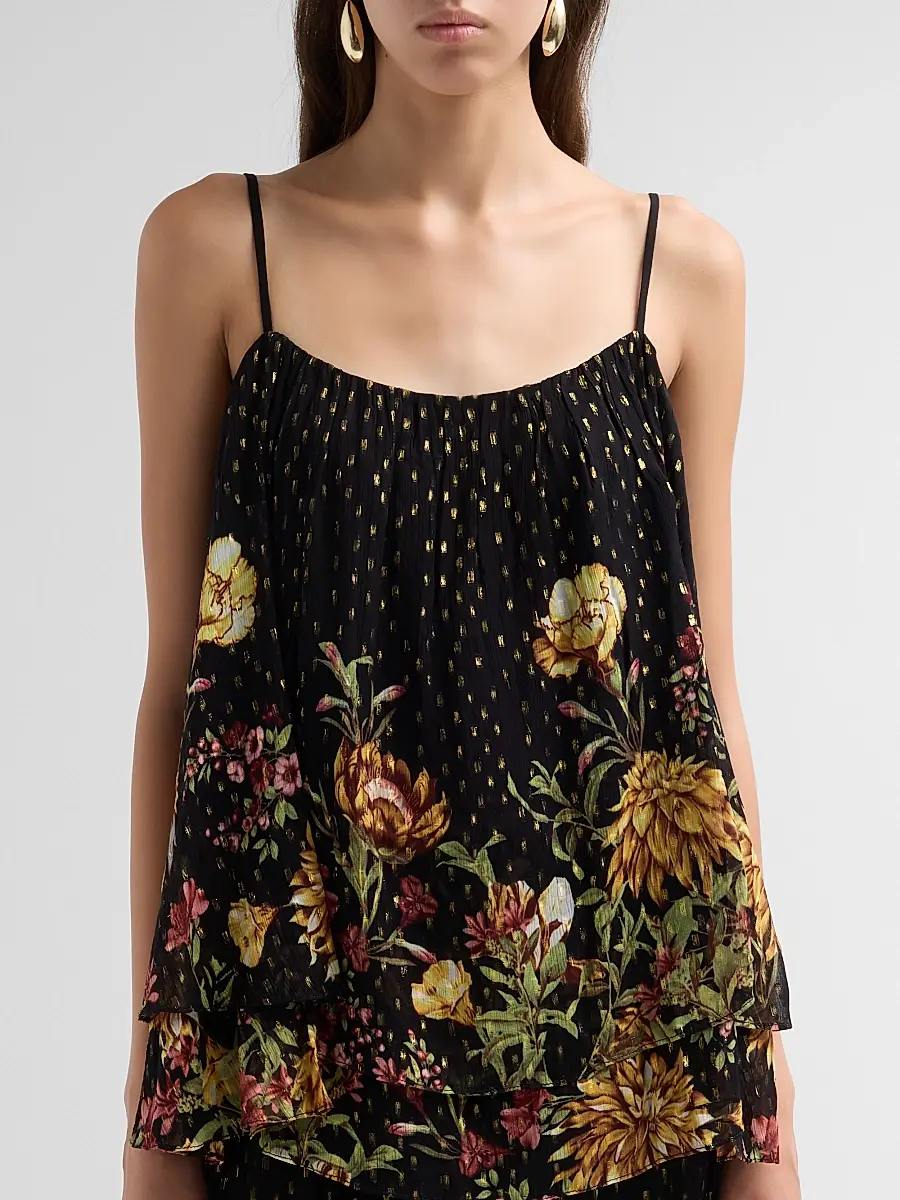Hemant & Nandita Women's Floral Flared Top | Thumbnail 5