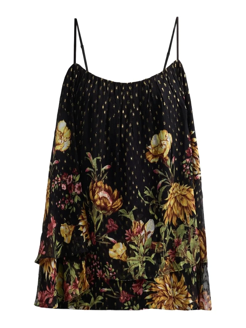 Hemant & Nandita Women's Floral Flared Top
