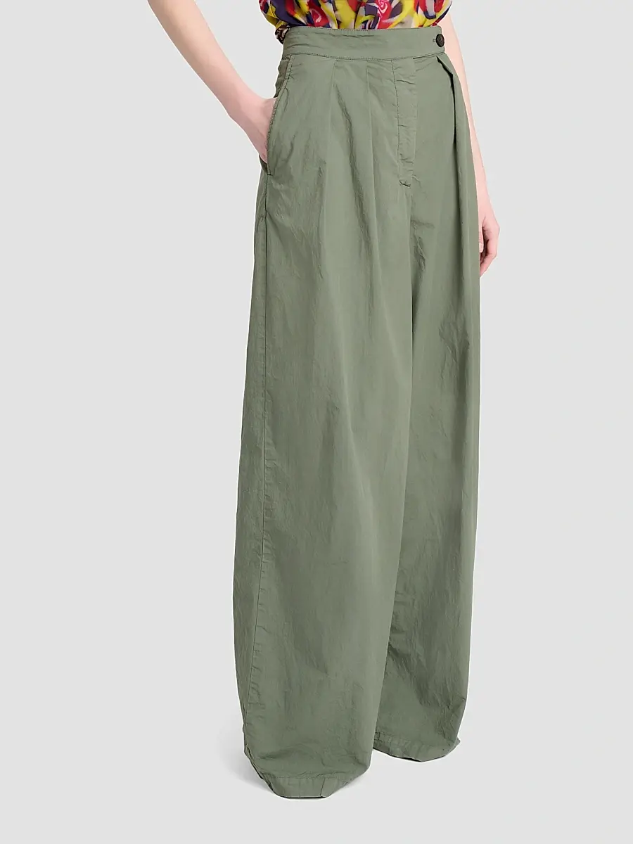 Dries Van Noten Women's Pamplona Stretch Cotton Pleated Pants | Thumbnail 4 Dries Van Noten Women's Pamplona Stretch Cotton Pleated Pants | Thumbnail 4