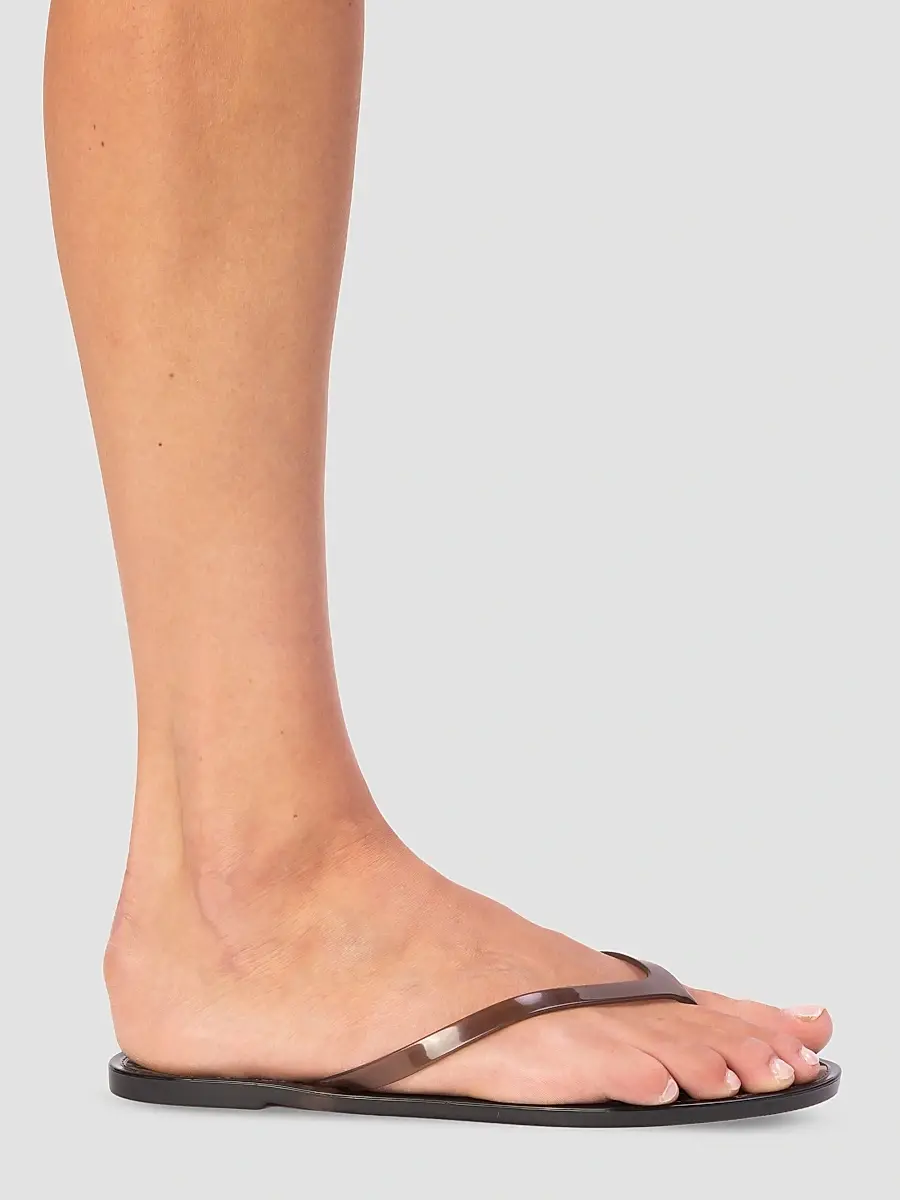 Black Suede Studio Women's Crystal Snake PVC Flip Flops | Thumbnail 5 Black Suede Studio Women's Crystal Snake PVC Flip Flops | Thumbnail 5