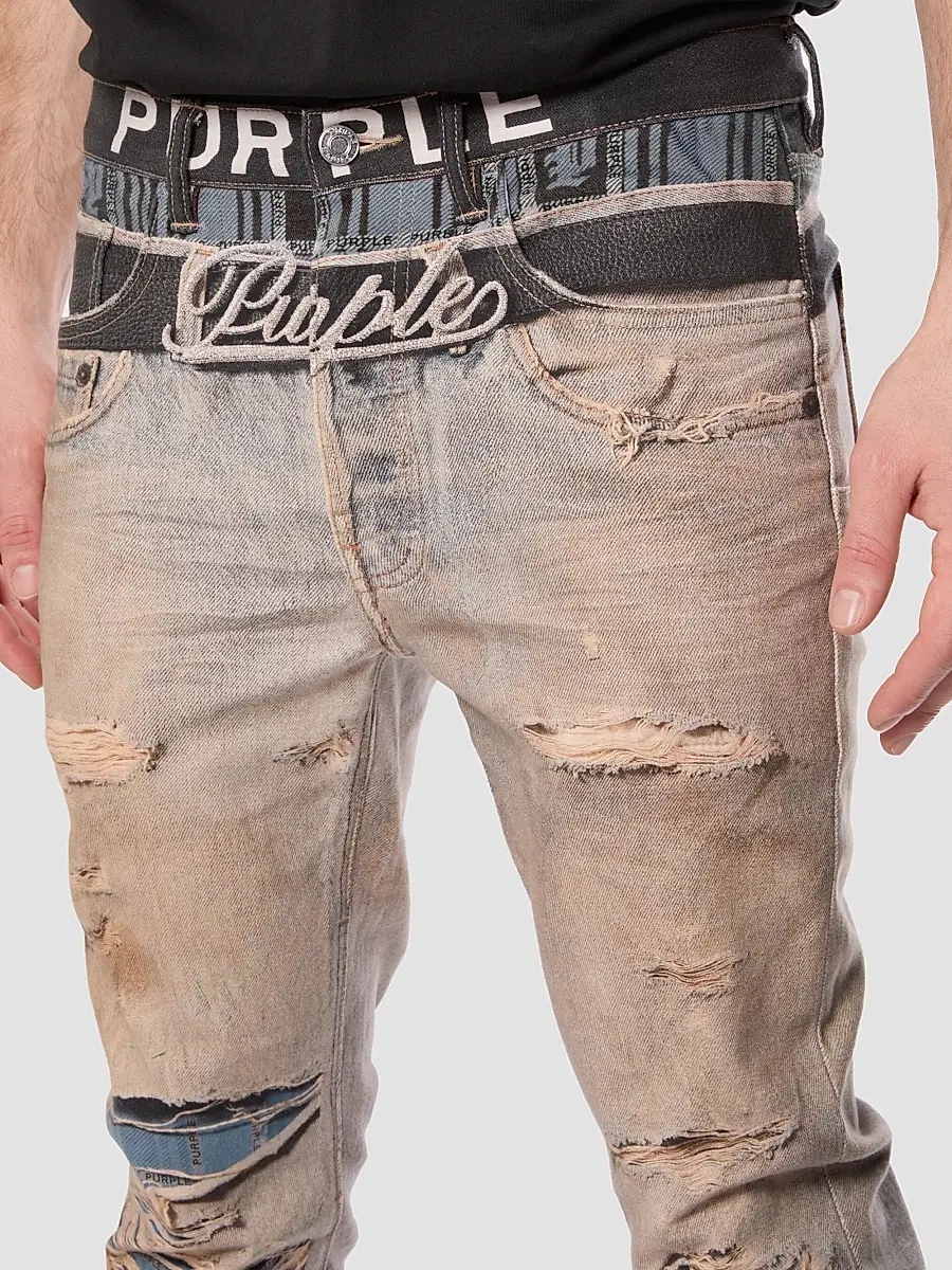 Purple Brand Men's Boxer Trompe L'Oeil Skinny Jeans | Thumbnail 3