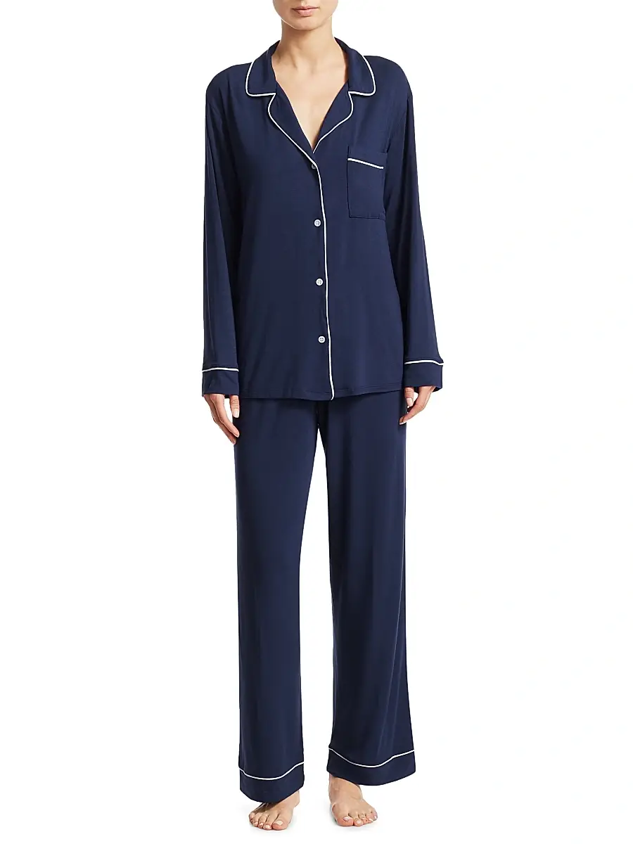 Eberjey Women's Gisele Long Pajama Set | Thumbnail 3 Eberjey Women's Gisele Long Pajama Set | Thumbnail 3