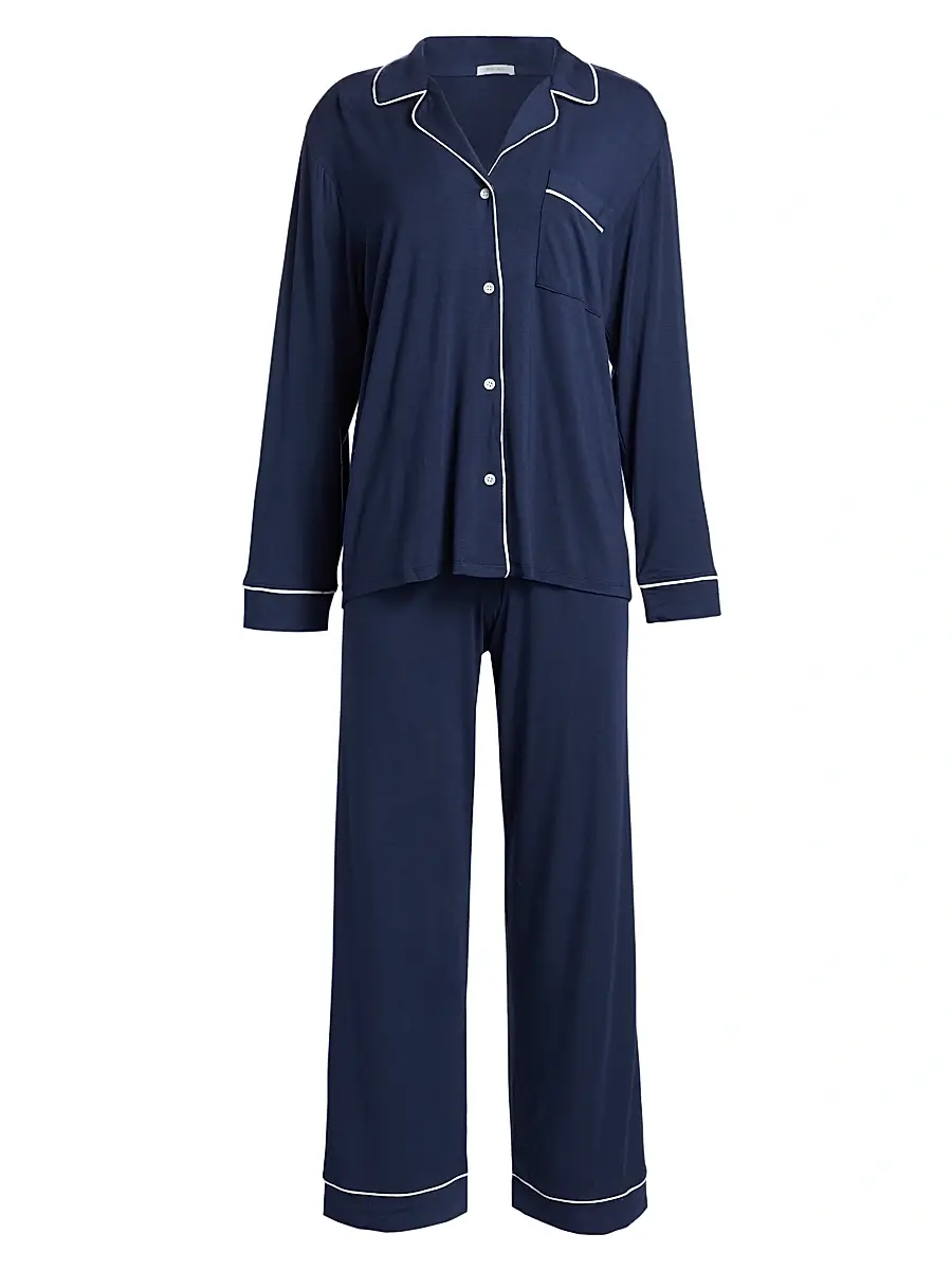 Eberjey Women's Gisele Long Pajama Set - Navy | Image 1 Eberjey Women's Gisele Long Pajama Set - Navy | Image 1