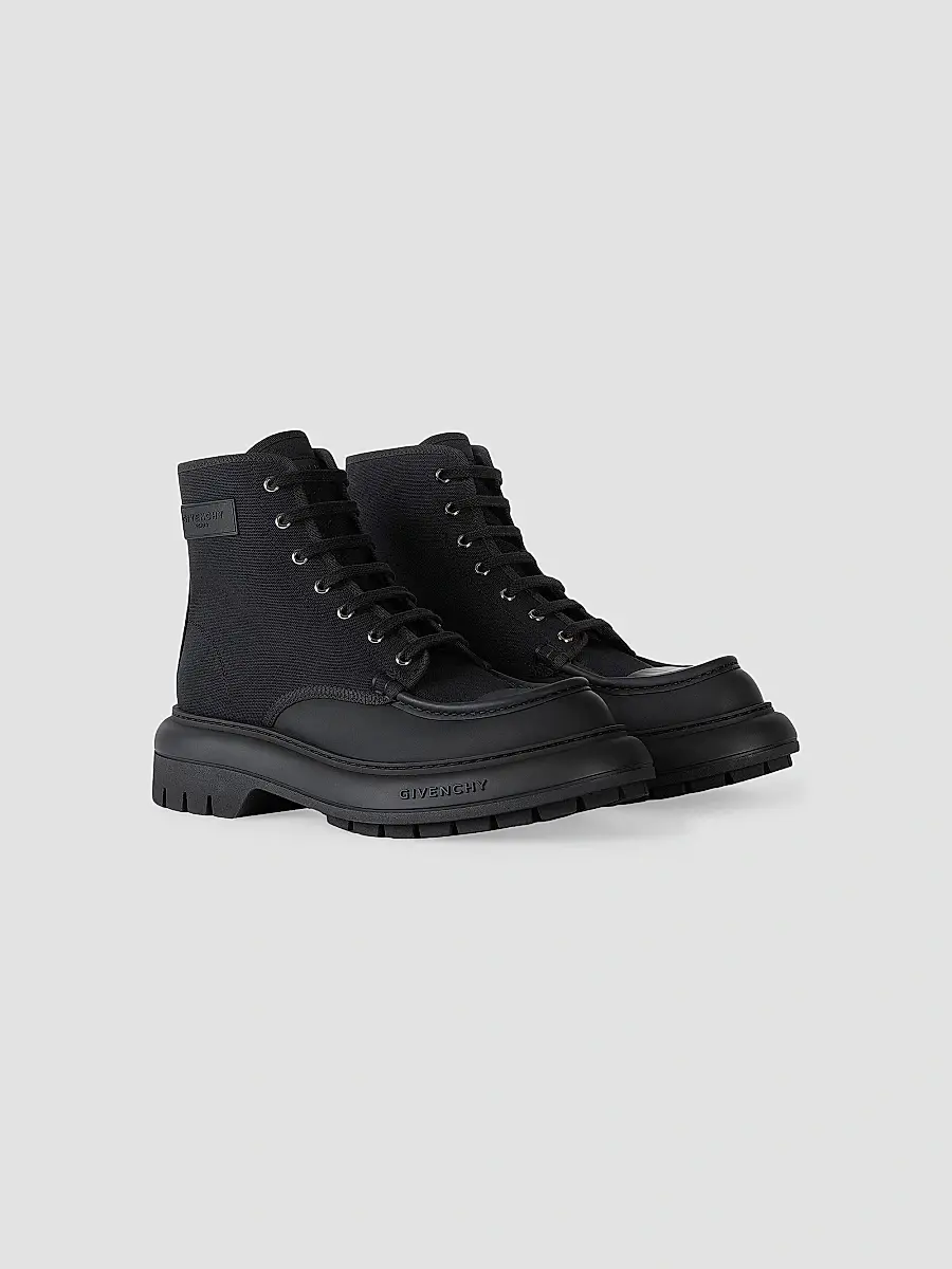 Givenchy Men's Cargo Desert Boots in Canvas and Gum Leather - Black | Thumbnail 2 Givenchy Men's Cargo Desert Boots in Canvas and Gum Leather - Black | Thumbnail 2