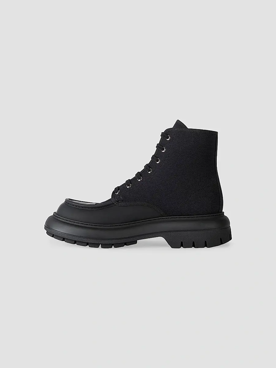 Givenchy Men's Cargo Desert Boots in Canvas and Gum Leather - Black | Thumbnail 3 Givenchy Men's Cargo Desert Boots in Canvas and Gum Leather - Black | Thumbnail 3