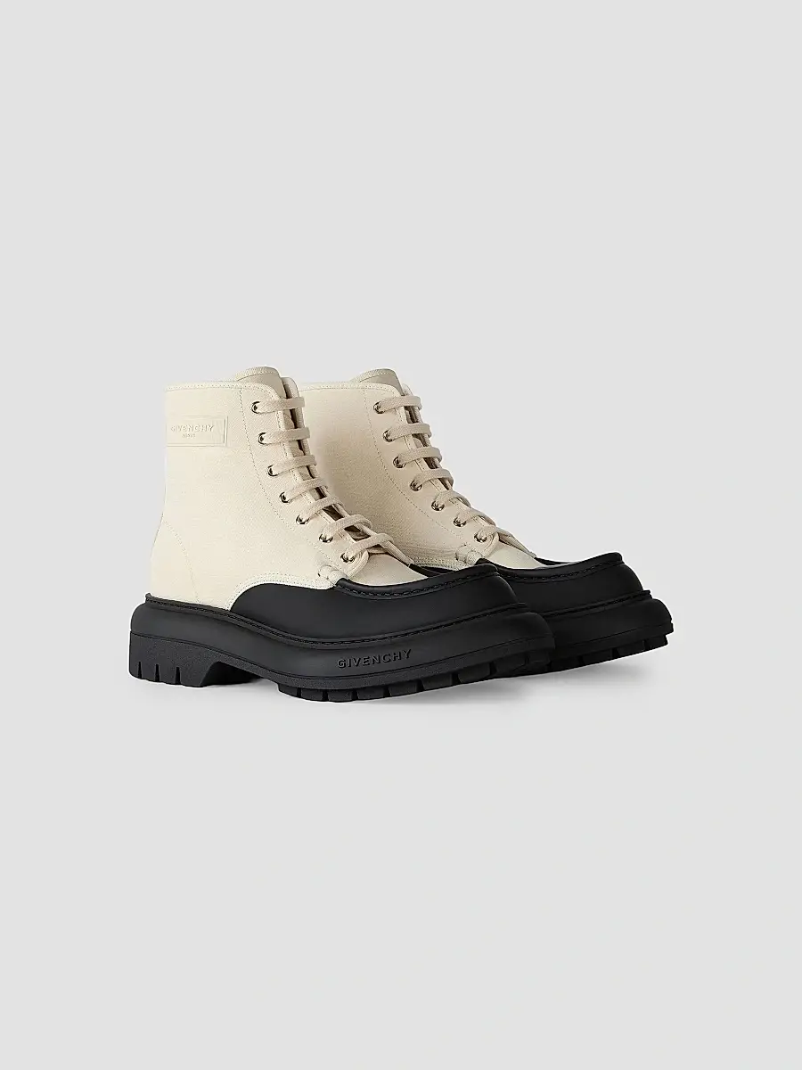 Givenchy Men's Cargo Desert Boots in Canvas and Gum Leather - Black Natural | Thumbnail 3 Givenchy Men's Cargo Desert Boots in Canvas and Gum Leather - Black Natural | Thumbnail 3