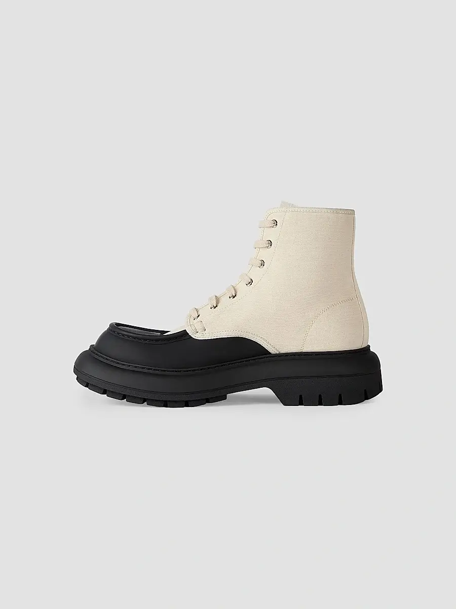 Givenchy Men's Cargo Desert Boots in Canvas and Gum Leather - Black Natural | Thumbnail 4 Givenchy Men's Cargo Desert Boots in Canvas and Gum Leather - Black Natural | Thumbnail 4
