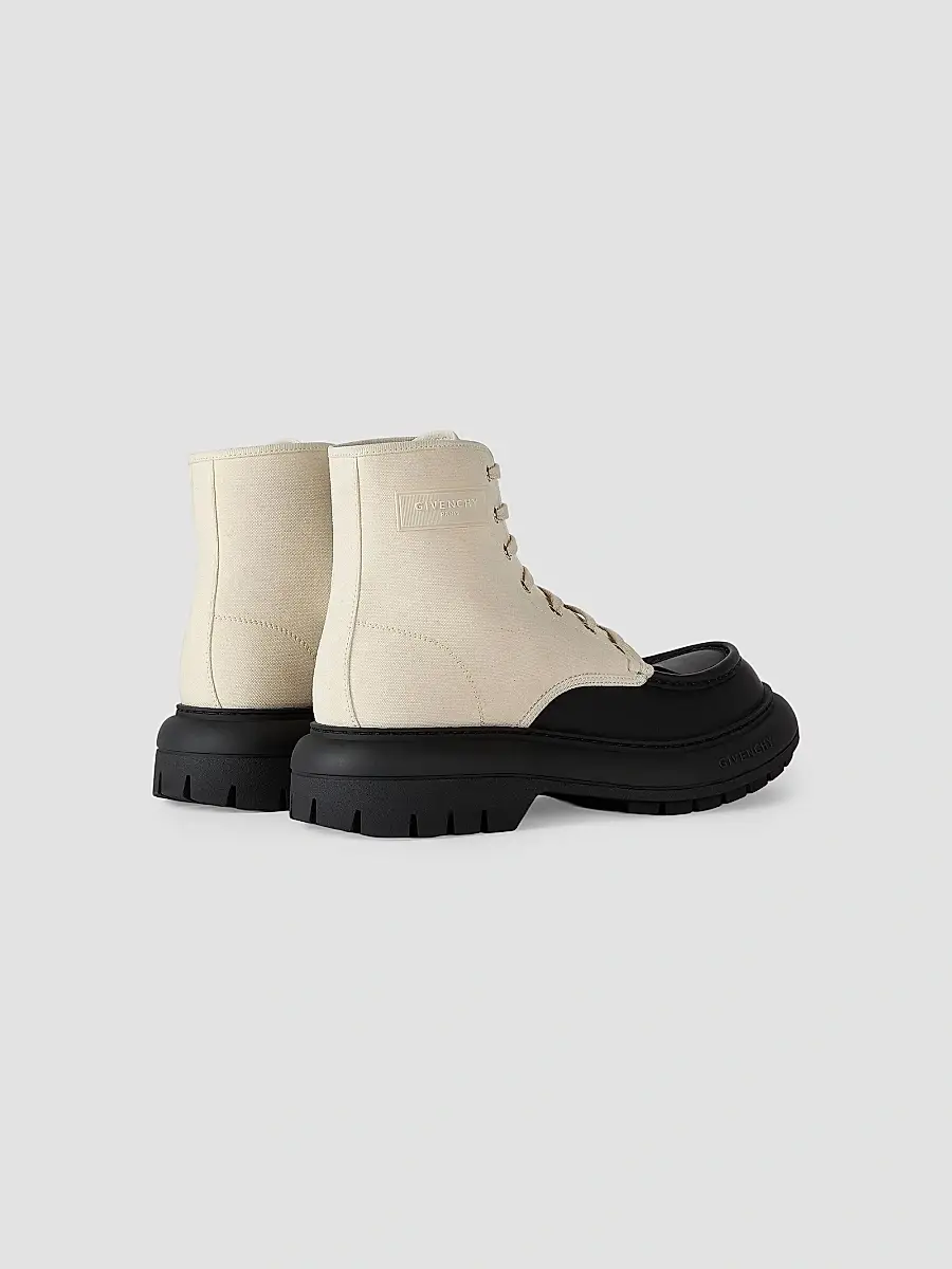 Givenchy Men's Cargo Desert Boots in Canvas and Gum Leather - Black Natural | Thumbnail 5 Givenchy Men's Cargo Desert Boots in Canvas and Gum Leather - Black Natural | Thumbnail 5