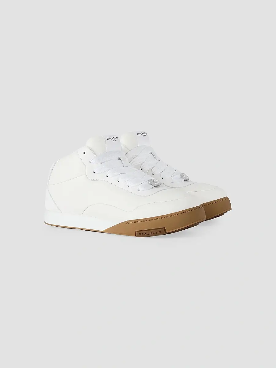 Givenchy Men's Puffy Yard Mid-Top Sneakers in Nappa Leather - White | Thumbnail 3 Givenchy Men's Puffy Yard Mid-Top Sneakers in Nappa Leather - White | Thumbnail 3