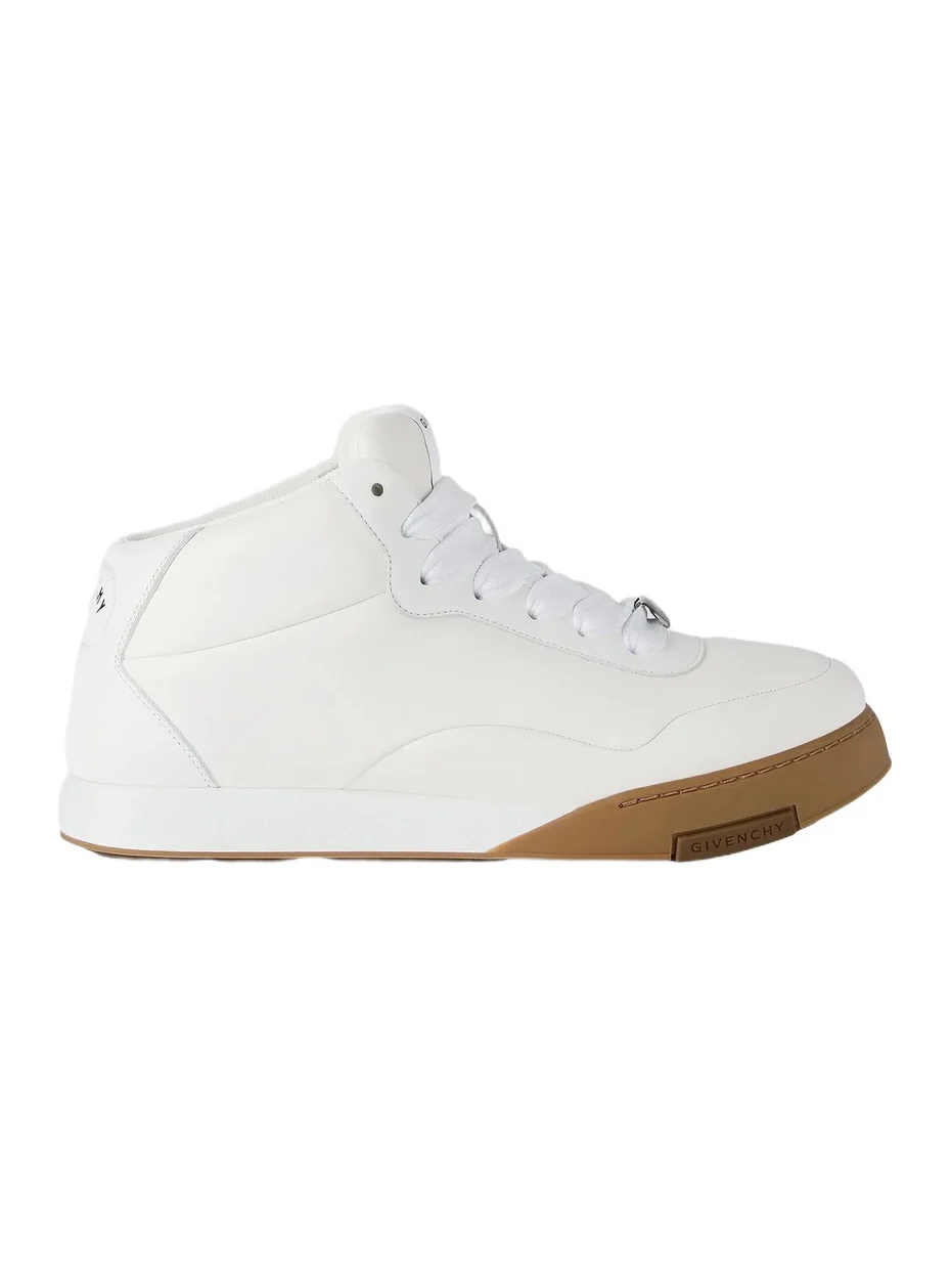 Givenchy Men's Puffy Yard Mid-Top Sneakers in Nappa Leather - White