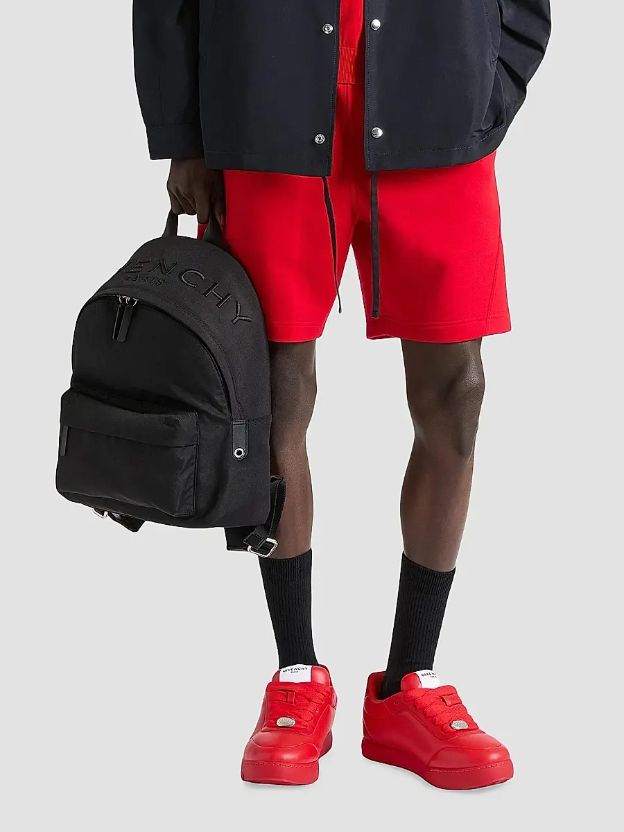 Givenchy Men's Couture Seam Bermuda Shorts in Scuba with Gros Grain - Red | Thumbnail 3 Givenchy Men's Couture Seam Bermuda Shorts in Scuba with Gros Grain - Red | Thumbnail 3