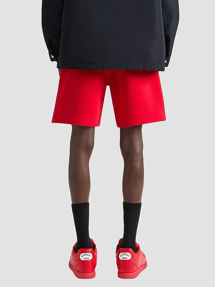 Givenchy Men's Couture Seam Bermuda Shorts in Scuba with Gros Grain - Red | Thumbnail 4 Givenchy Men's Couture Seam Bermuda Shorts in Scuba with Gros Grain - Red | Thumbnail 4
