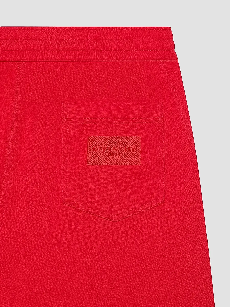 Givenchy Men's Couture Seam Bermuda Shorts in Scuba with Gros Grain - Red | Thumbnail 5 Givenchy Men's Couture Seam Bermuda Shorts in Scuba with Gros Grain - Red | Thumbnail 5