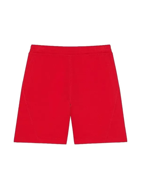 Men's Couture Seam Bermuda Shorts in Scuba with Gros Grain - Red Men's Couture Seam Bermuda Shorts in Scuba with Gros Grain - Red