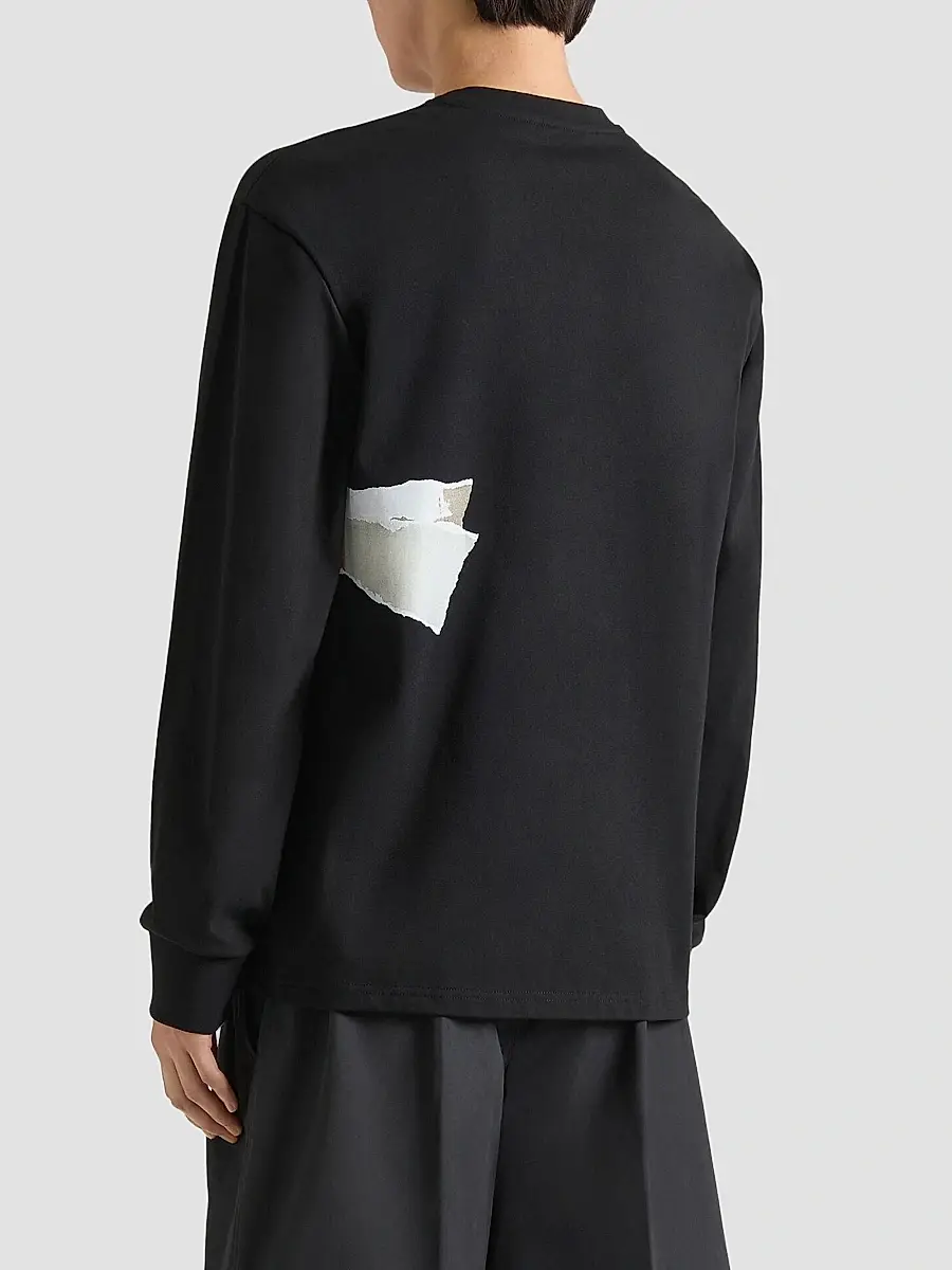 Givenchy Men's T-Shirt in Cotton with Ripped Papers Print | Thumbnail 4 Givenchy Men's T-Shirt in Cotton with Ripped Papers Print | Thumbnail 4