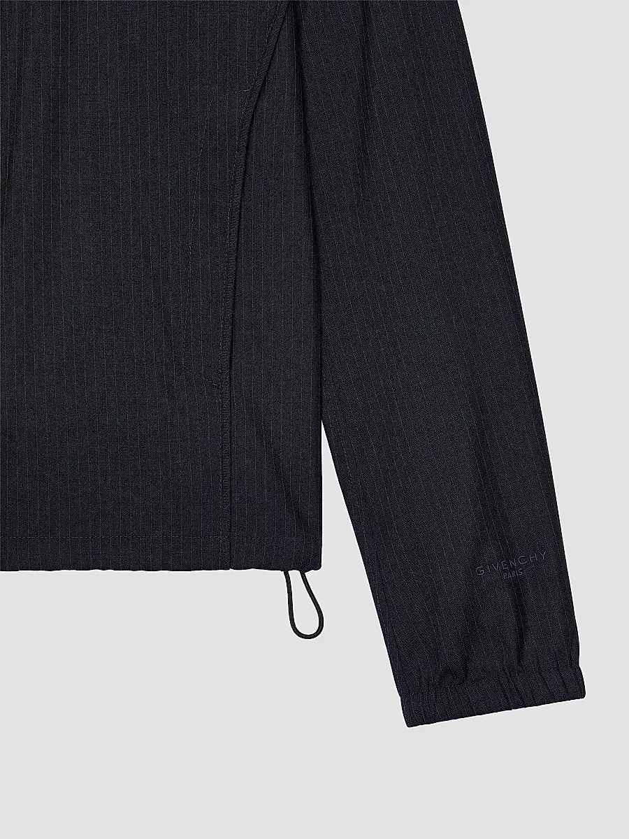 Givenchy Men's Striped Blouson Jacket in Wool - Navy | Thumbnail 5