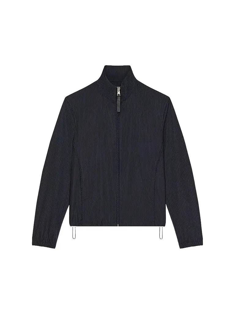 Givenchy Men's Striped Blouson Jacket in Wool - Navy | Image 1 Givenchy Men's Striped Blouson Jacket in Wool - Navy | Image 1