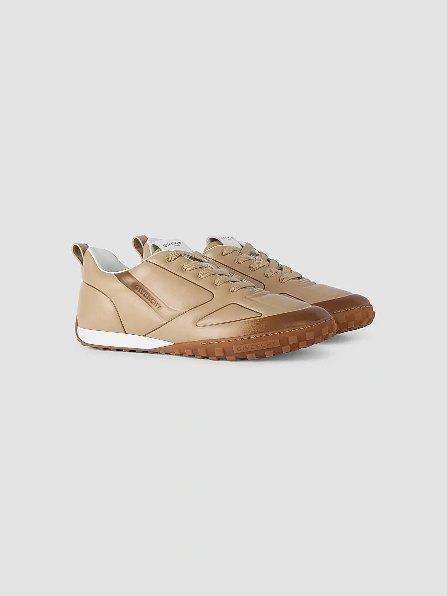 Givenchy Men's Glide Sneakers in Leather - Beige Brown | Thumbnail 2 Givenchy Men's Glide Sneakers in Leather - Beige Brown | Thumbnail 2