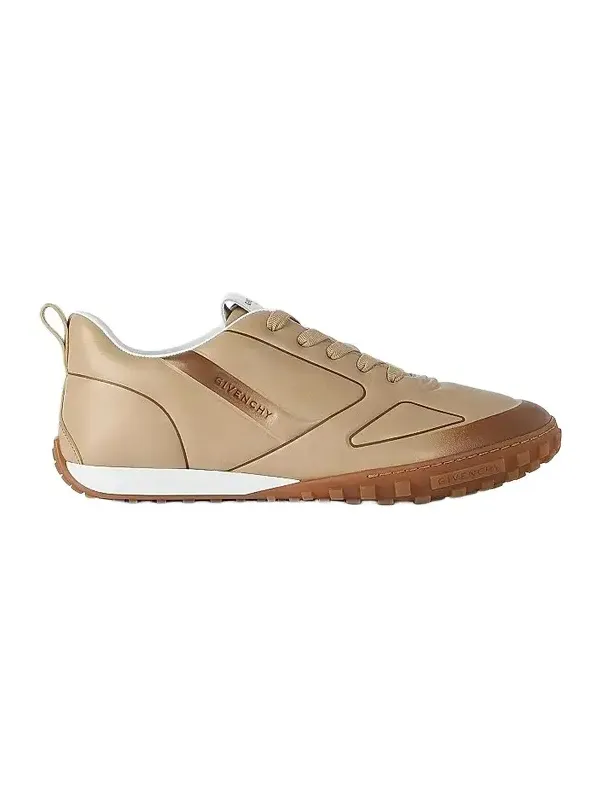 Givenchy Men's Glide Sneakers in Leather - Beige Brown